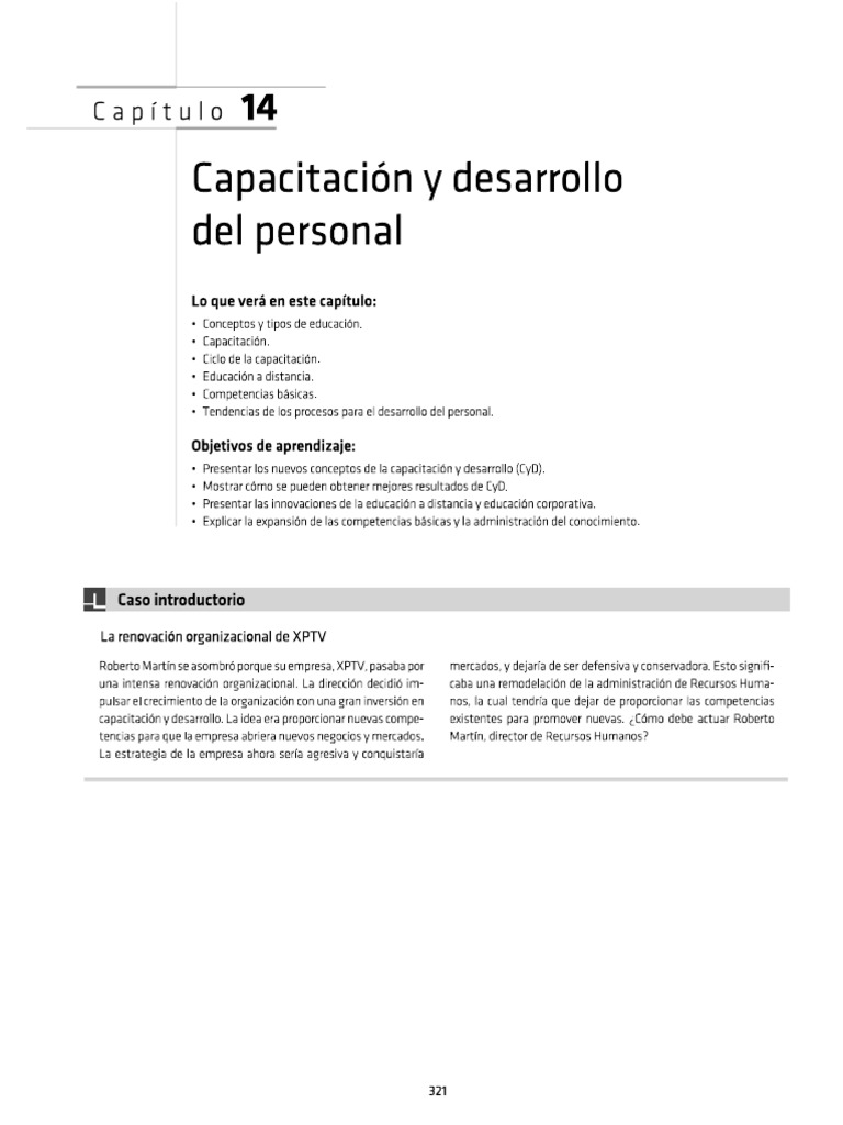 Capacitacion y Desarrollo Del Personal | PDF