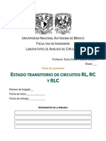 Práctica 5. Estado Transitorio de Circuitos RL, RC y RLC