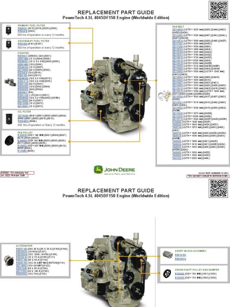 4045DF150 Engine Parts Guide | PDF | Propulsion | Mechanical Engineering