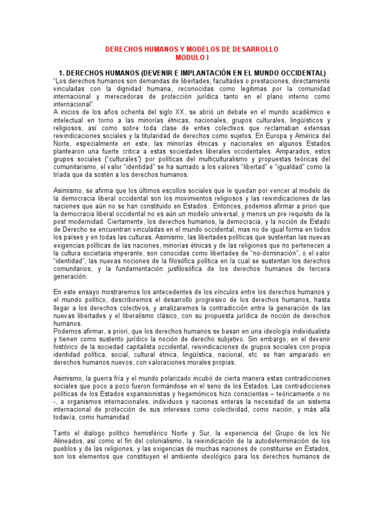 Derechos Humanos y Desarrollo Social | PDF | Derechos humanos ...