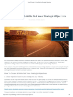 OS - How To Create & Write Out Your Strategic Objectives