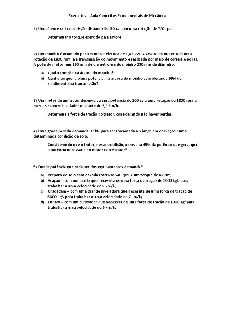 Exercícios Maquina 1 Pdf