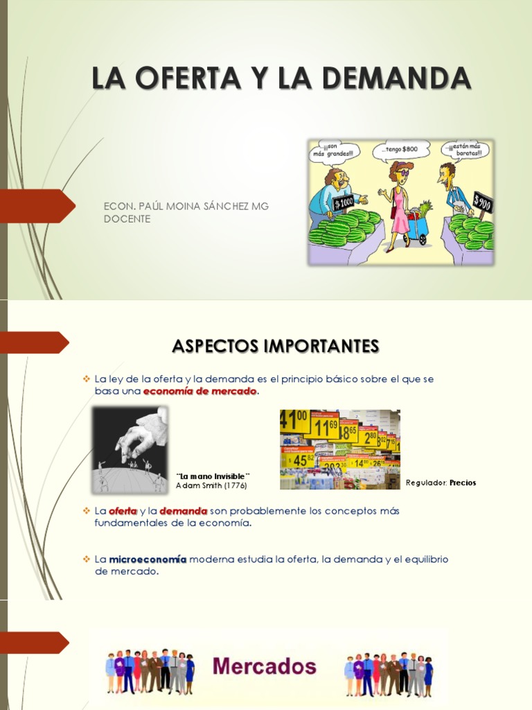Ley de Oferta y Demanda en Economía | PDF | Oferta (economía) | Oferta ...