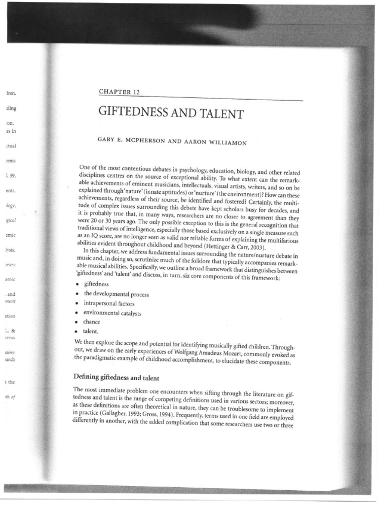 giftedness and talent PDF