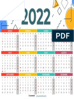 Calendario 2022 para Imprimir Colombia