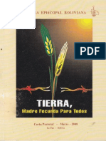 2000 Tierra Madre Fecunda CARTA PASTORAL BOLIVIA Biblio de Marcial Riveros