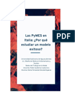 Las lecciones del modelo de pymes italianas y sus distritos industriales