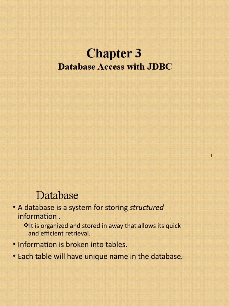 JDBC | PDF | Databases | Sql