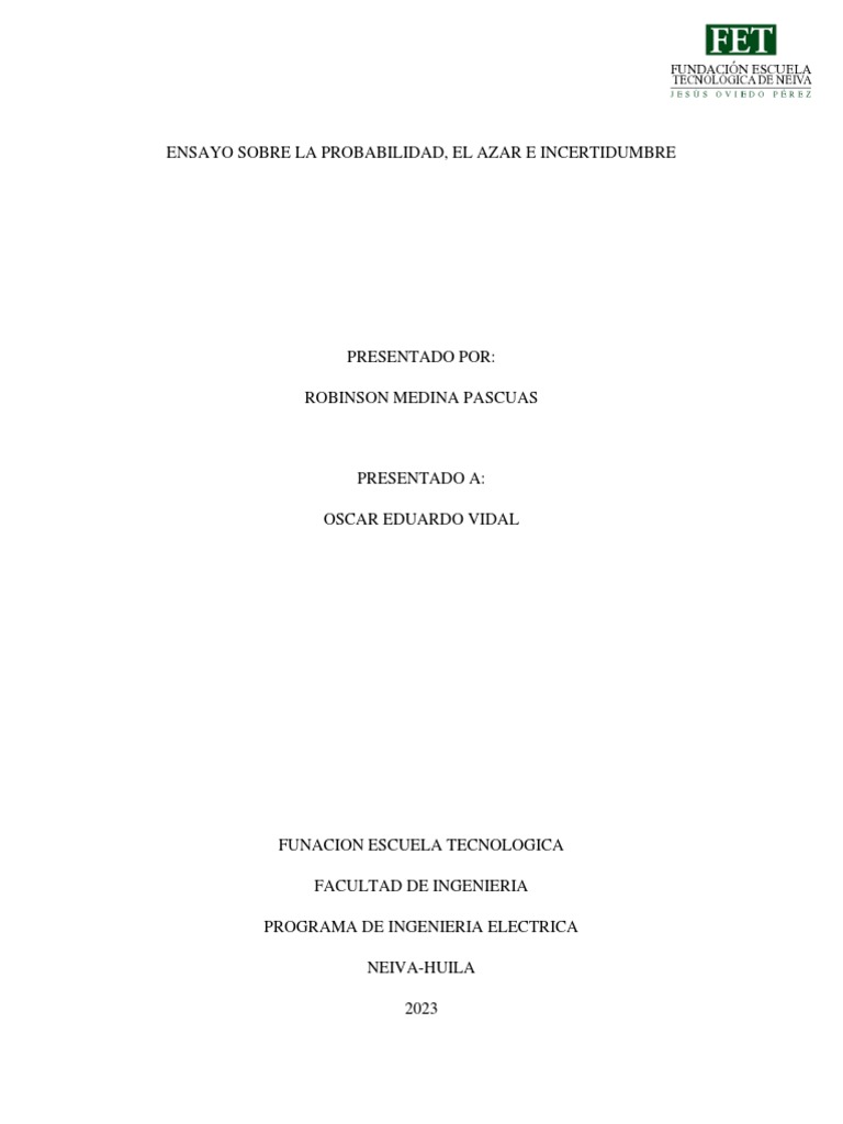 Probabilidad, Azar e Incertidumbre Explicados | PDF | Probabilidad ...