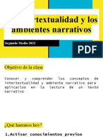  Intertextualidad y ambientes narrativos