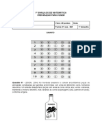 1º Simulado - Enem Matemática - 2º Ano