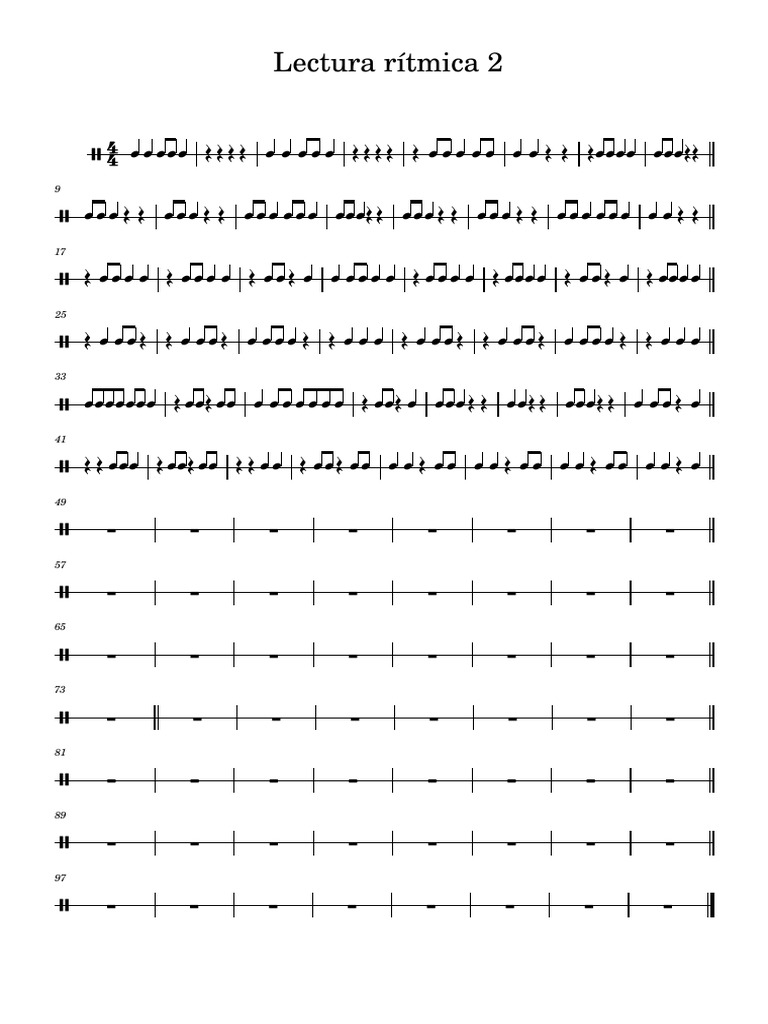 lectura ritmica 2 | PDF