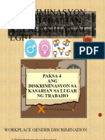 Ang Diskriminasyon Sa Kasarian Sa Lugar NG Trabaho