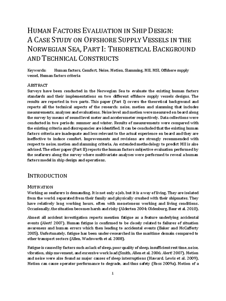 Human Factors In Der Schifffahrt – BHFSI