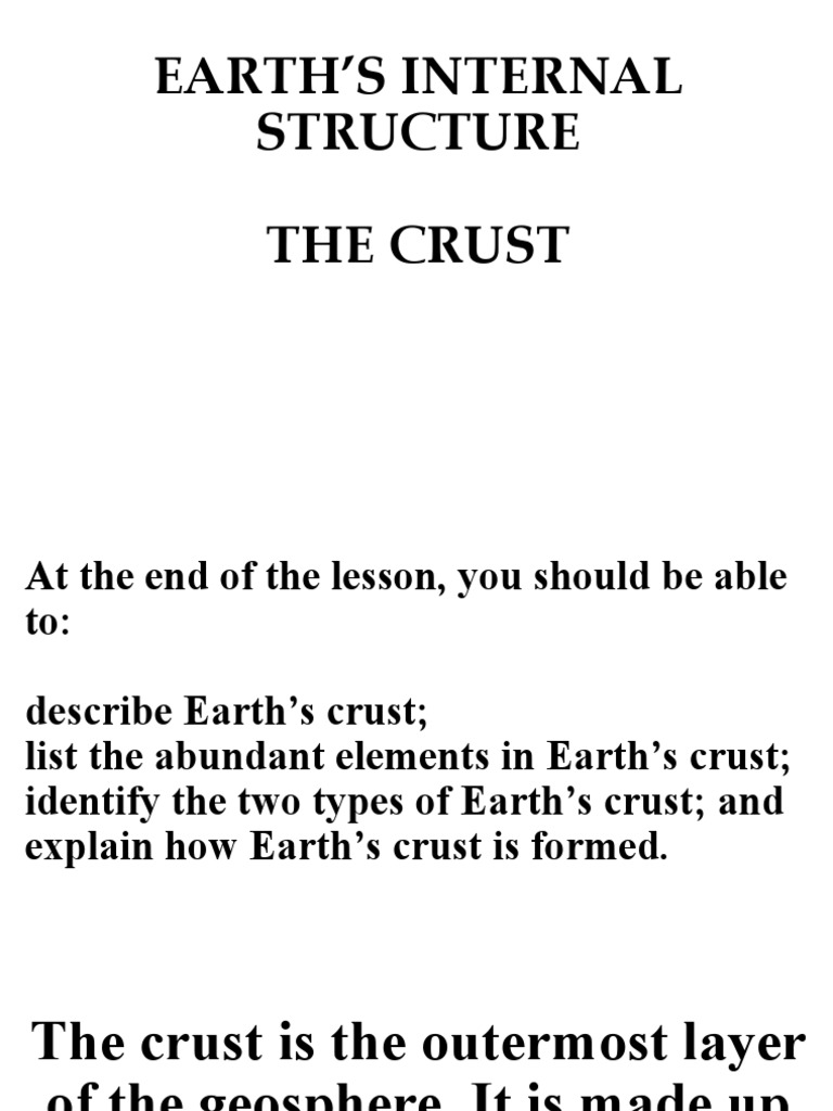 Overview of Earth's Crust | PDF | Social Science | Science & Mathematics