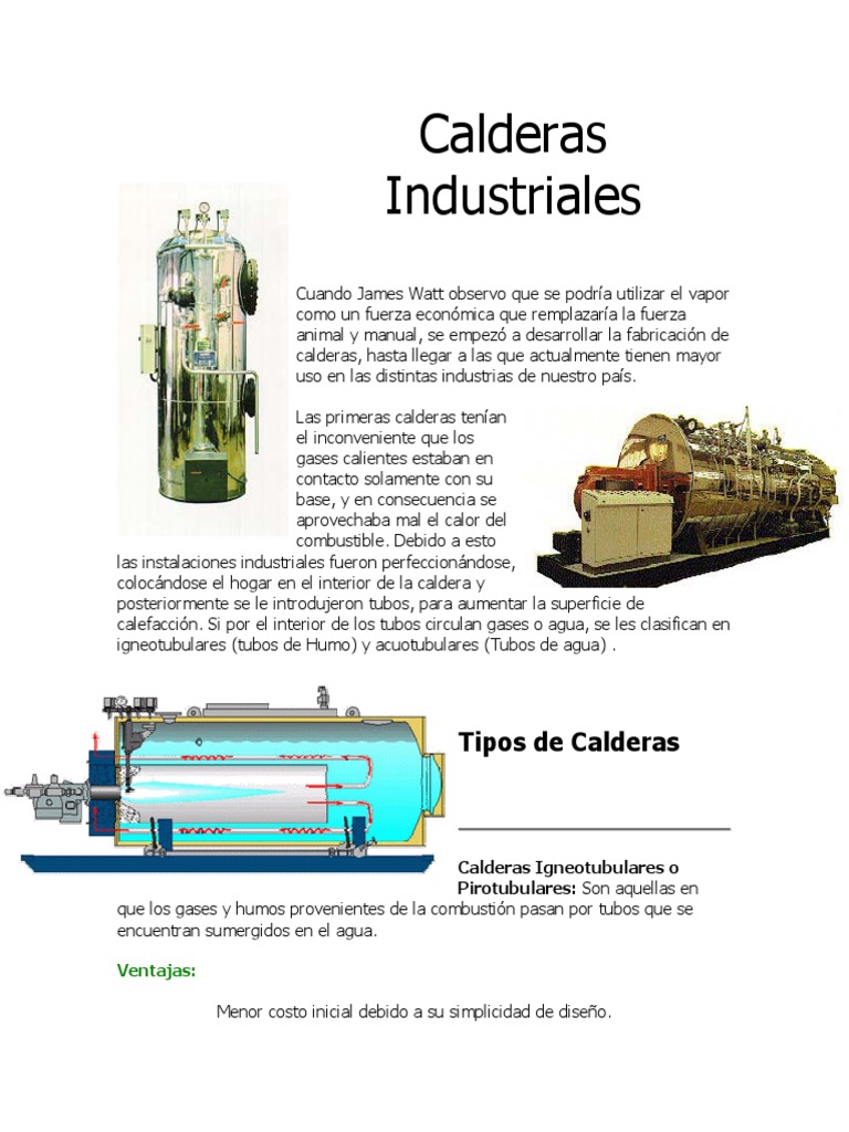 Calderas Industriales | Descargar gratis PDF | Química | Ciencias fisicas