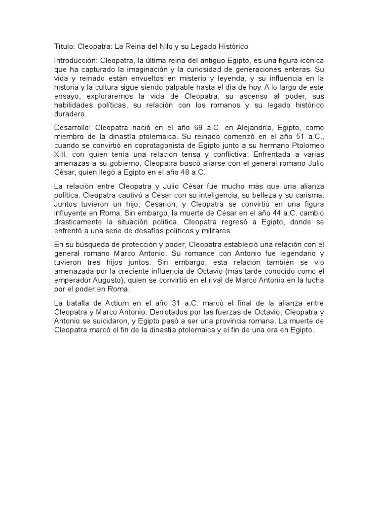Cleopatra Pdf