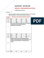 Cartilla de Respuesta - 2° Año - Lectura