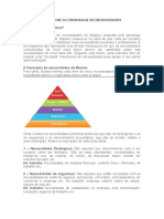 Teoria Das Necessidades de Maslow