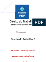 Direito Trabalho 2 - Aula 2