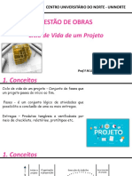 Aula 2 - Gestão de Obras - Ciclo de Vida de Um Projeto - Ciclo Pdca - Gestão Da Qualidade