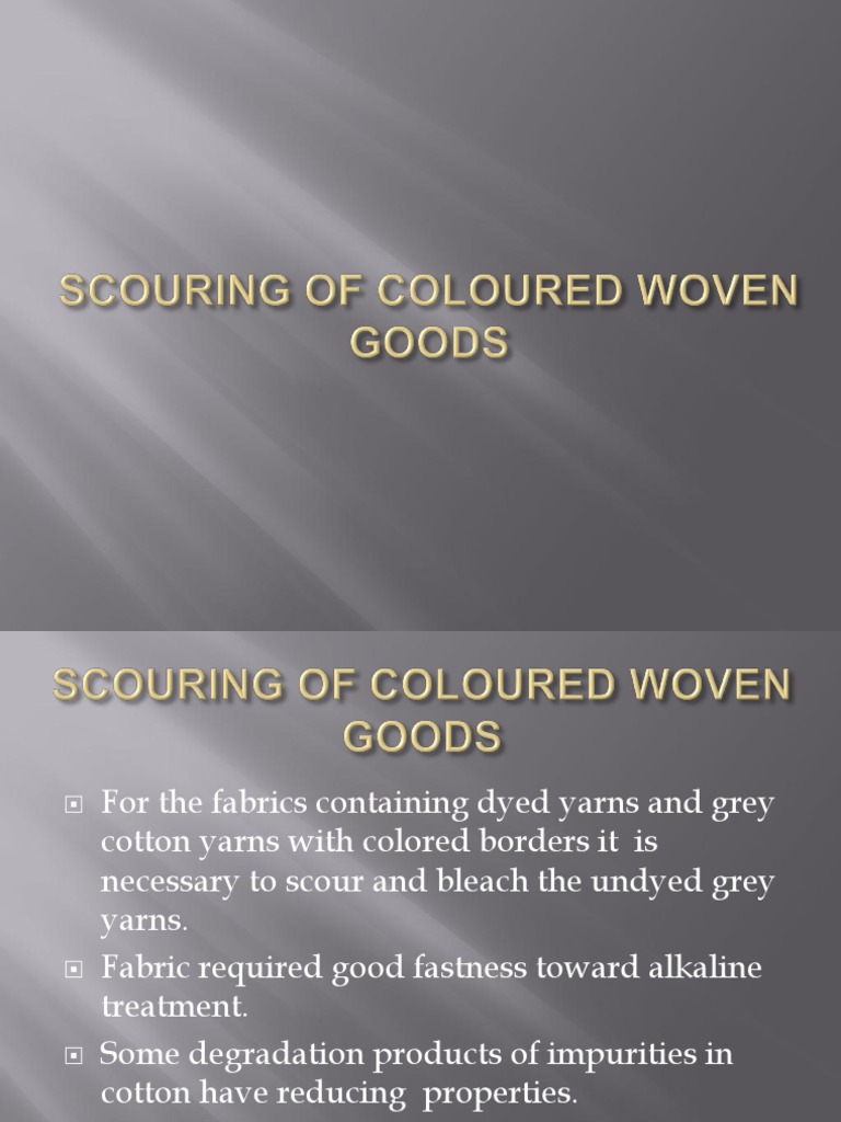Scouring Agents for Textile Processing | PDF