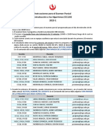 Instrucciones para El Examen Parcial Introduccion A Los Algoritmos 2023-1