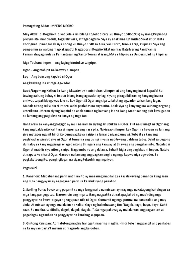 Pagsuri NG Maikling Kwento | PDF