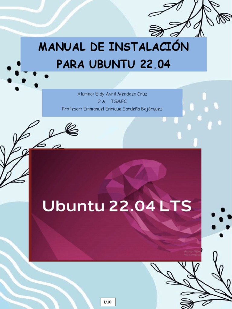 Instalando Ubunto 22.04 LTS | PDF | Informática | Familias de sistemas ...