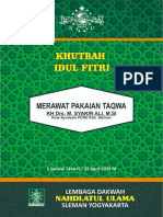 Khutbah Idul Fitri Bahasa Indonesia & Bahasa Jawa 1444 H 2023 M - LD PCNU Sleman - 1 Syawal 1444 H - Merawat Pakaian Taqwa - KH Drs M Syakir Ali, M.SI