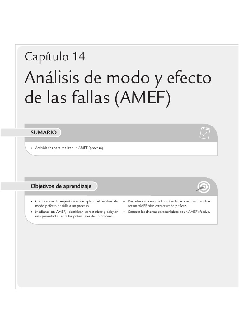 Tecnica Amef - Analisis de Modo y Efecto de Las Fallas | PDF | Diseño ...