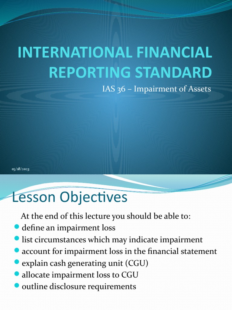 Acc201 Ias 36 Slides Pdf