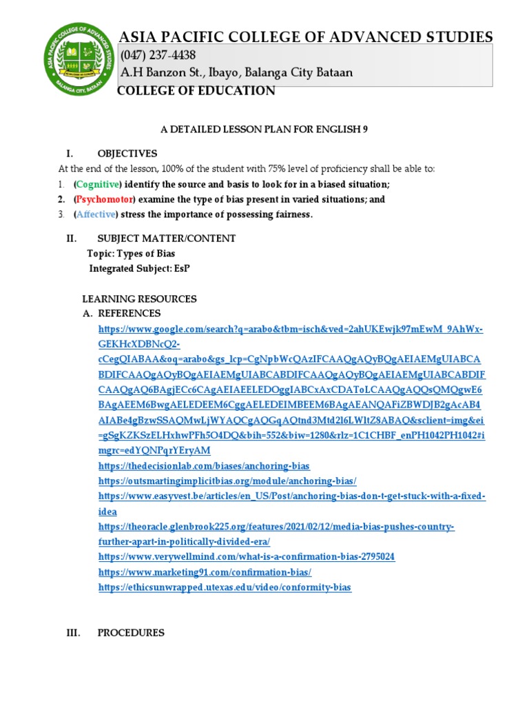 Types of Bias | PDF