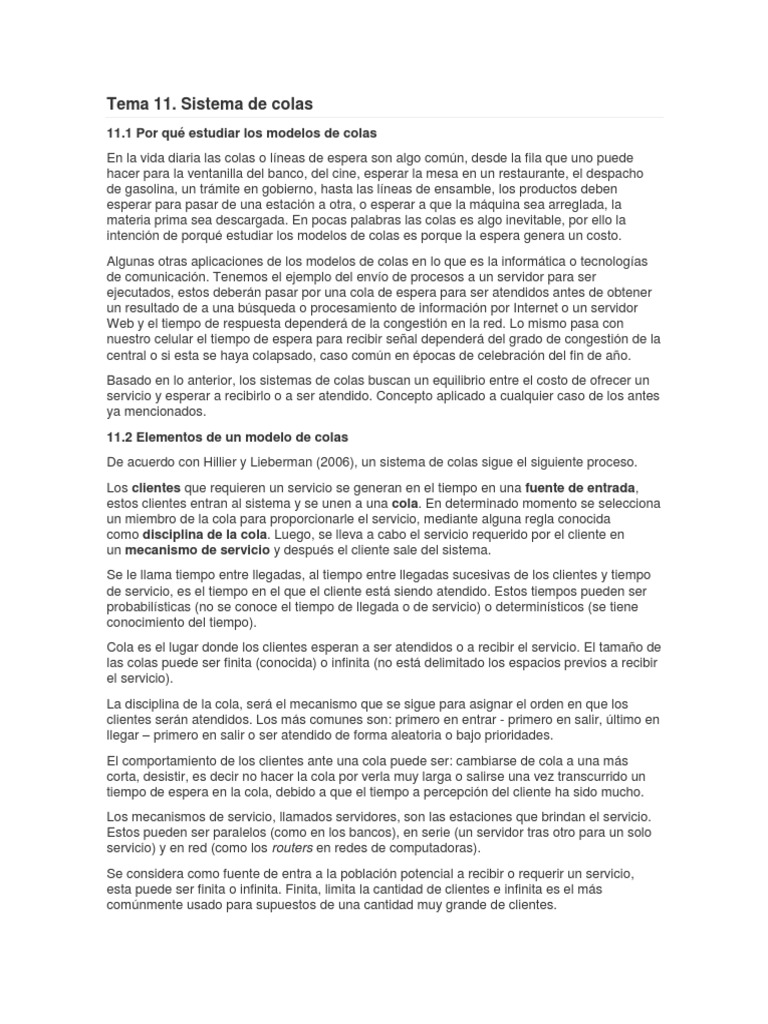 Análisis de un modelo de colas de Poisson con múltiples medidas de ...