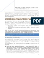 Recomendaciones para Plantas de Proceso y Empaque de Alimentos