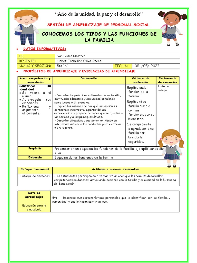 Funciones de La Familia | PDF | Familia | Evaluación