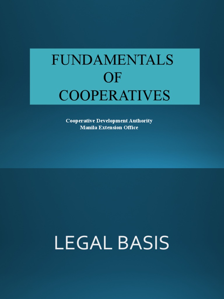 Fundamentals of Cooperatives Training Guide | PDF | Cooperative ...
