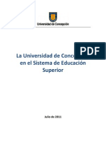 La Universidad de Concepción en el Sistema de Educación Superior 