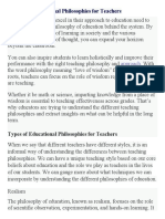 4 Types of Educational Philosophies for Teachers