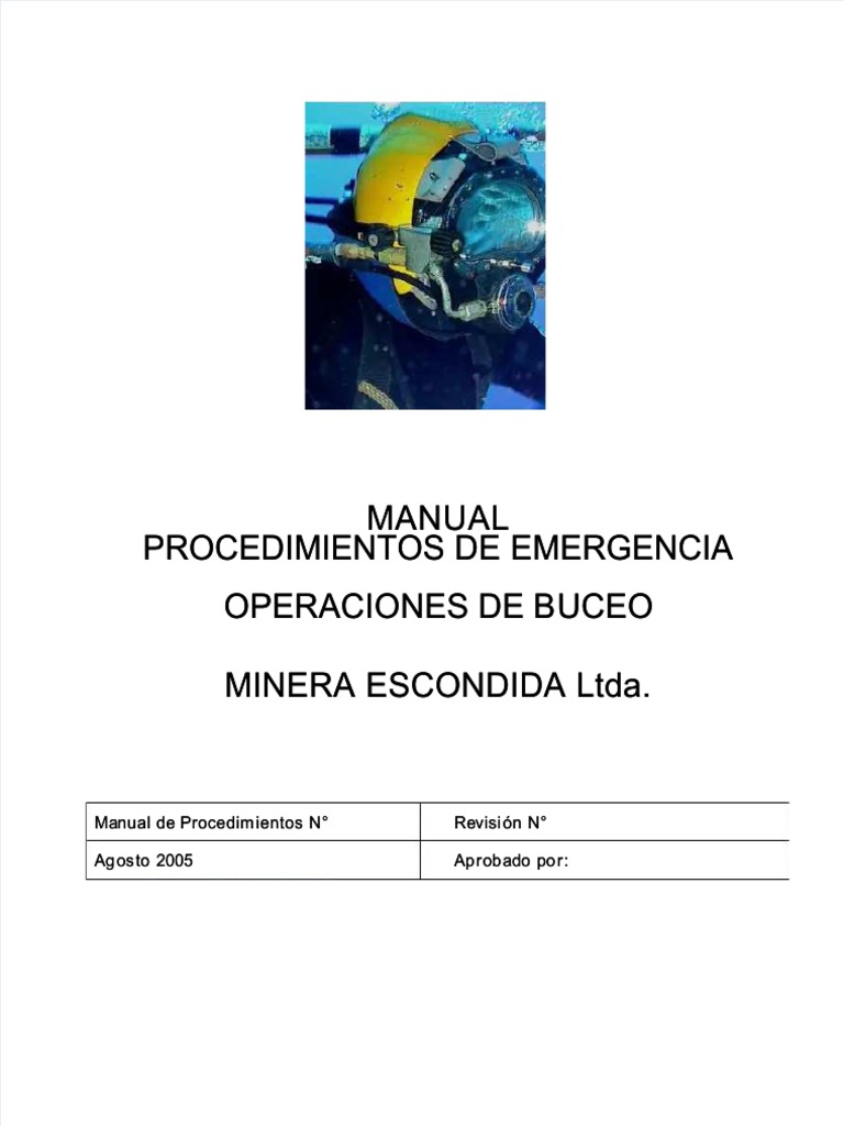 PDF 01 Manual Emergencia Buceo DL | PDF | Buceo bajo el agua | Oxígeno