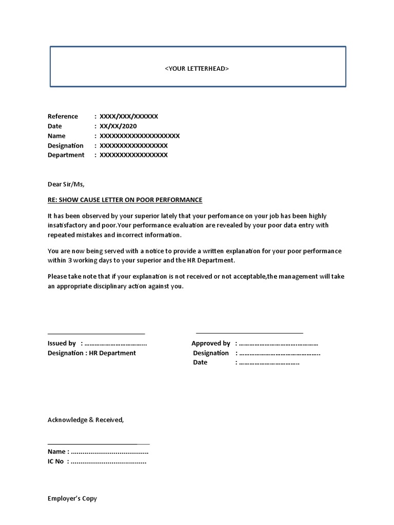 show-cause-letter-sample-pdf
