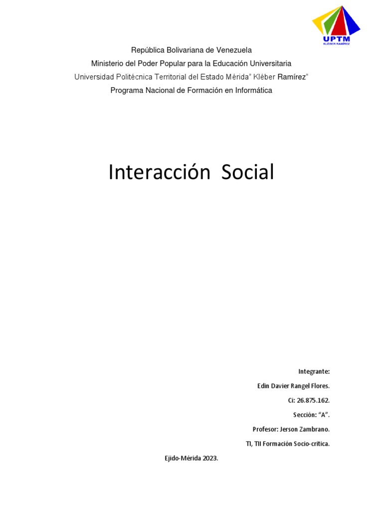 Elementos Clave de la Interacción Social | PDF | Sociedad | Grupo social