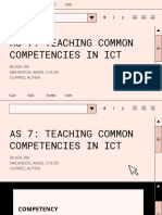 As 7: Teaching Common Competencies in Ict: Bilaza, Ria Macandog, Angel Chloie Olayres, Althea
