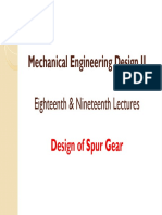 Mechanical Engineering Design II Spur & Helical Gear Analysis