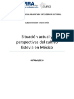 Situación Actual y Perspectivas Del Cultivo Estevia en México