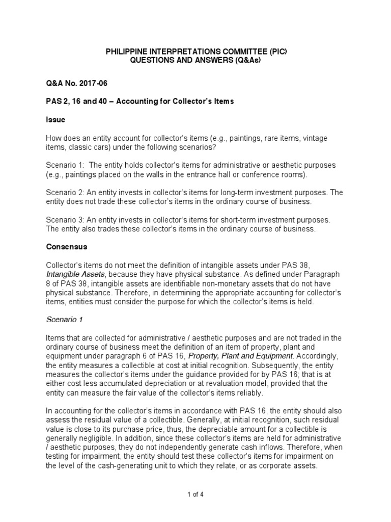 Far 3408 2017 06 pas 2 16 and 40 accounting for collector s items