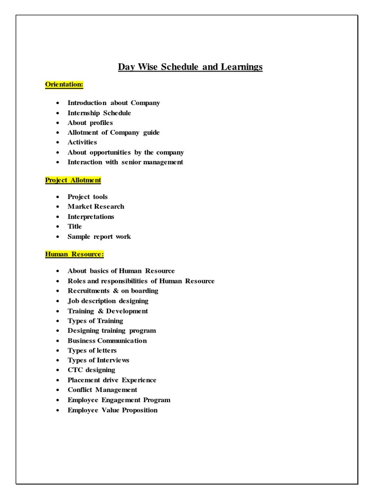 Day Wise Schedule PDF Taxes Sales