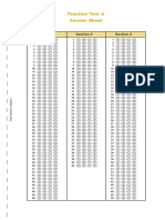 Answer Sheet For Practice Test 1