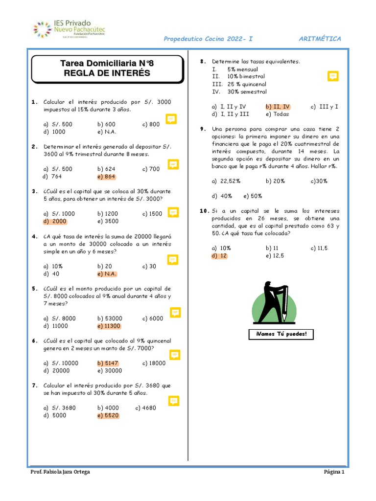 Cálculo de Intereses y Tasas | PDF | Interés | Sector privado