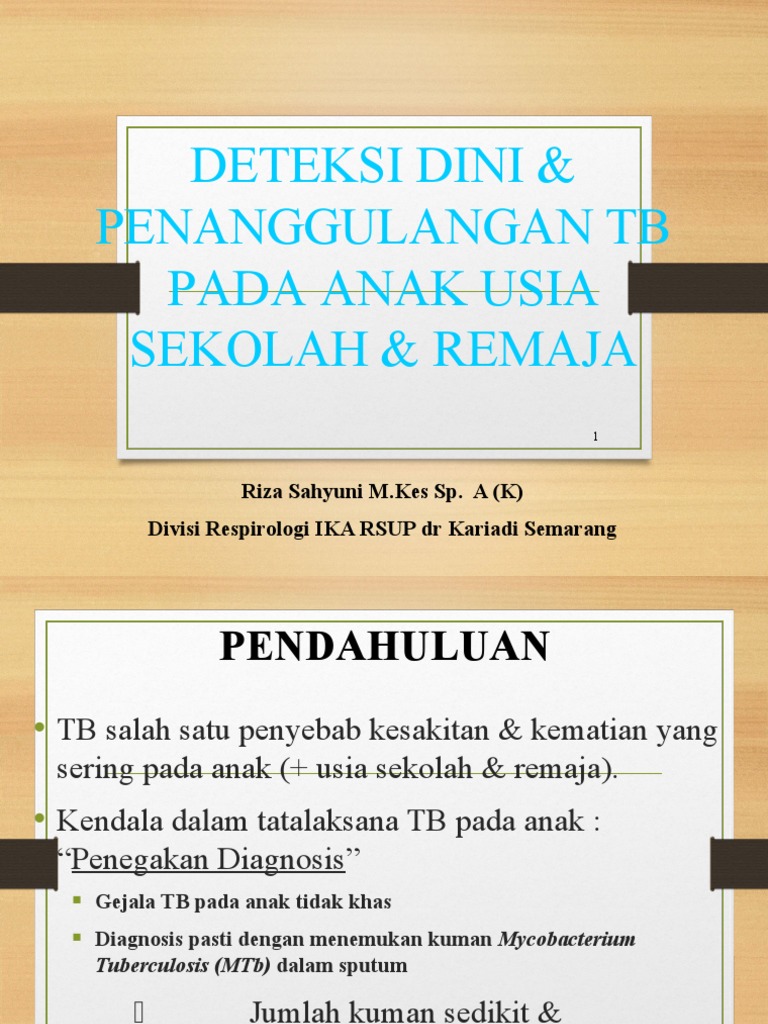 Tb Usia Sekolah Remaja Pdf Tuberculosis Health Care